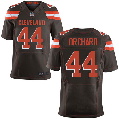 Men's Elite Nate Orchard Nike Jersey Brown Home - #44 NFL Cleveland Browns